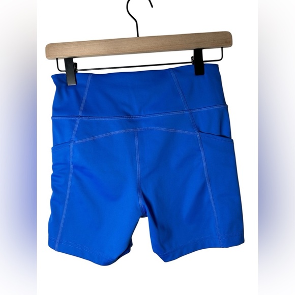 Brooks Running 2-in-1 Pocket Shorts Blue Women’s Size M High Waist - Picture 5 of 6